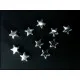 10x Stern silberfarben 5mm Metallperlen Spacer - Leisure-Beads DIY