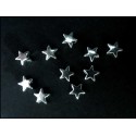 10x Stern silberfarben 5mm Metallperlen Spacer - Schmuckzubehör Metallperle