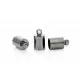 10x gunmetal Endkappe 10x5,5mm Innen 5mm metallschwarze Einklebkappe mit Ösen - gunmetal Schmuckzubehör Endkappe - Leisure-Beads DIY