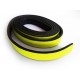 1m gelbes Lack Lederband 10mm Stärke 2mm gelbes Schmuckband für Armbänder - Schmuckzubehör Lederband