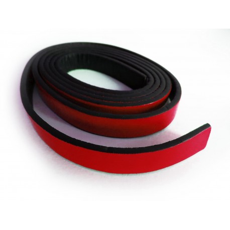 Leisure-Beads - 1m rotes Lack Lederband 10mm x 2mm rotes Schmuckband für Armbänder - Schmuckzubehör Lederband