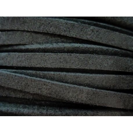 Leisure-Beads - 1m schwarzes Kunstlederband 3mm Wildlederoptik für Halsband - Schmuckzubehör Schmuckband