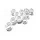 10x breiter Ring 6x4mm hellsilber Großlochperle rund in hellsilberfarben - Schmuckzubehör - Leisure-Beads DIY