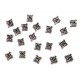 20x Metallperle Quadrat 6x6mm silberfarben Spacer