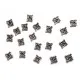 20x Metallperle Quadrat 6x6mm silberfarben Spacer - Leisure-Beads DIY