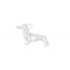 1x hellsilber Dackel Hund Anhänger ca. 21x12x3mm als platinfarbener Schmuckanhänger - Schmuckzubehör - Leisure-Beads DIY