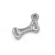 2x silber Knochen Schmuckanhänger ca. 17x11x3mm silberfarbener Hundeknochen - Schmuckzubehör - Leisure-Beads DIY