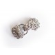1x 2-Strang silber Strass Magnetverschluss 30x14x7mm klapp Magnetverschluss mit Strasssteinen - Schmuckzubehör Magnetverschluss