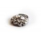 1x 2-Strang silber Strass Magnetverschluss 30x14x7mm klapp Magnetverschluss mit Strasssteinen - Schmuckzubehör Magnetverschluss