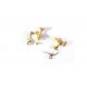 2 Stück / 1 Paar goldfarben Ohrclips ca. 14x17mm zum Clippen und Drehen goldfarben - Schmuckzubehör zum Ohrclips selbermachen