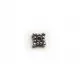 Quadratische Metallperle 6x6mm silberfarben Spacer - Leisure-Beads DIY