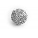 1x grosse 24mm silber Draht Metallperle silberfarbene Drahtperle Spacer - Schmuckzubehör Metallperle