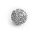 1x grosse 24mm silber Draht Metallperle silberfarbene Drahtperle Spacer - Schmuckzubehör Metallperle - Leisure-Beads DIY