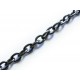 10m metallschwarze Kette 4x3mm gunmetal dunkelmetall Gliederkette - gunmetal Schmuckzubehör