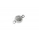 1x silber Magnetverschluss 15x8mm kugelform silber Verschluss für Ketten - Schmuckzubehör Magnetverschluss