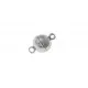 1x silber Magnetverschluss 15x8mm kugelform silber Verschluss für Ketten - Schmuckzubehör Magnetverschluss - Leisure-Beads DIY
