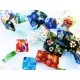 1 Strang bunte Millefioriperlen ca. 28 Stück Größe 10x10mm quadratische Perlen im bunten Perlenmix - Schmuckzubehör Millefiori - Leisure-Beads DIY