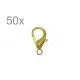 50x 18mm goldfarben Karabinerhaken goldfarbener glatter Schmuckverschluss - Schmuckzubehör - Leisure-Beads DIY