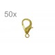 50x 18mm goldfarbener Karabinerhaken Schmuckverschluss - Schmuckzubehör