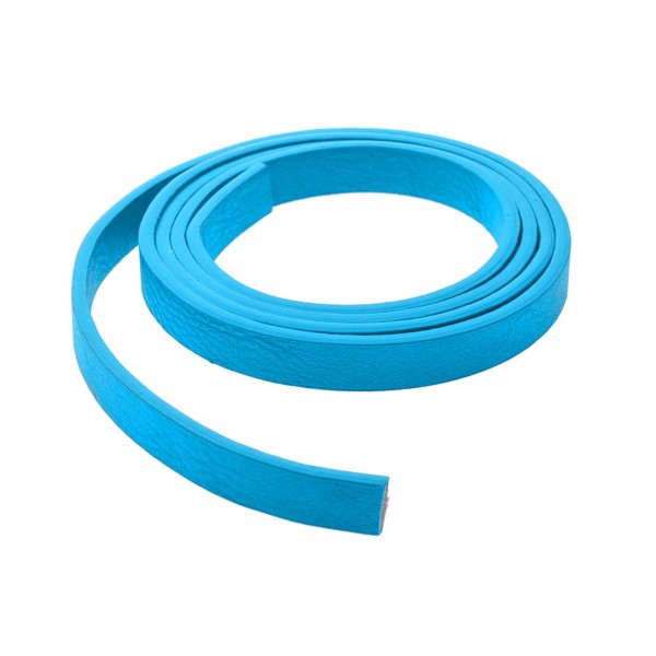 1m synthetisches mittelblaues Lederband 11x3mm Kunstlederband - Schmuckzubehör - Leisure-Beads DIY