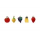 5x bunte Obst Schmuckanhänger aus Resin Fruchtmix Schmuck Anhänger - Schmuckzubehör