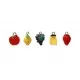 5x bunte Obst Schmuckanhänger aus Resin Fruchtmix Schmuck Anhänger - Schmuckzubehör - Leisure-Beads DIY