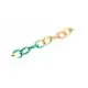 Ca. 100cm grün-orange Kette aus Aluminium 16x12mm Gliederkette - Schmuckzubehör Gliederkette - Leisure-Beads DIY