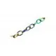 Ca. 100cm grün-blaue Kette aus Aluminium 16x12mm Gliederkette - Schmuckzubehör Gliederkette - Leisure-Beads DIY