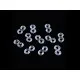 ca. 50 Stück transparente Loom S-Clips 11x5,5mm Loom Bands Verschluss - Schmuckzubehör für Loom Armband - Leisure-Beads DIY