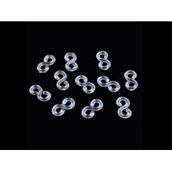 Leisure-Beads - 50 Stück transparente Loom S-Clips 11x5,5mm - Schmuckzubehör
