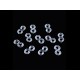 50 Stück transparente Loom S-Clips 11x5,5mm - Schmuckzubehör