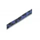 1m schwarz-blaues Lederband mit Fell 10x3mm flaches Lederband in Kuhfelloptik - Schmuckzubehör Lederband - Leisure-Beads DIY