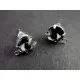 2 Stück / 1 Paar Black Diamond Strass Ohrstecker mit Öse Strassstein Durchmesser ca. 8mm - Schmuckzubehör für Ohrringe - Leisure-Beads DIY