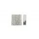 1x hellsilber Strass Magnet Verschluss 22x23x7mm Innen 3x21mm hellsilber Einklebverschluss - Schmuckzubehör Schmuckverschluss - Leisure-Beads DIY