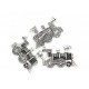 1x große silber Lokomotive Anhänger 46x31mm Kettenverbinder silber Schmuckanhänger - Schmuckzubehör
