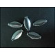 5x Metallperle Olive 14x7mm silberfarben Spacer