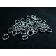 50x Biegering 6mm Stärke 0,9mm rund Biegering silberfarben - Schmuckzubehör Biegering