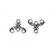 2x silber Kettenverbinder 14x12mm y-Verteiler, Chandelierverteiler silber Collierverteiler Kettenverteiler - Schmuckzubehör - Leisure-Beads DIY