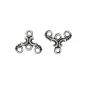 2x silber Kettenverbinder 14x12mm y-Verteiler, Chandelierverteiler silber Collierverteiler Kettenverteiler - Schmuckzubehör