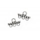 2x silber Kettenverbinder 14x8mm Chandelierverteiler silber Collierverteiler Kettenverteiler - Schmuckzubehör