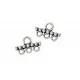 2x silber Kettenverbinder 14x8mm Chandelierverteiler silber Collierverteiler Kettenverteiler - Schmuckzubehör - Leisure-Beads DIY