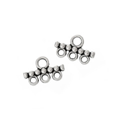 Leisure-Beads - 2x silberfarbene Kettenverbinder 14x8mm Chandelierverteiler silberfarben Collierverteiler Kettenverteiler - Schmuckzubehör