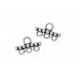 2x silberfarbene Kettenverbinder 14x8mm Chandelierverteiler silberfarben Collierverteiler Kettenverteiler - Schmuckzubehör