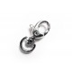 1x silber Karabinerhaken 30x15x7mm silberfarbener Karabiner - Schmuckzubehör