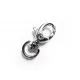 1x silber Karabinerhaken 30x15x7mm silberfarbener Karabiner - Schmuckzubehör - Leisure-Beads DIY
