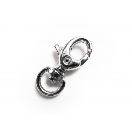 Leisure-Beads - 1x silberfarben Karabinerhaken 30x15x7mm silberfarbener Karabiner - Schmuckzubehör