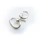 1x hellsilber Karabinerhaken 31x15mm platinfarbener Karabiner - Schmuckzubehör - Leisure-Beads DIY