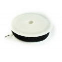 20m schwarzes Gummiband 0,6mm Stoff ummantelt Perlenschnur - Schmuckzubehör