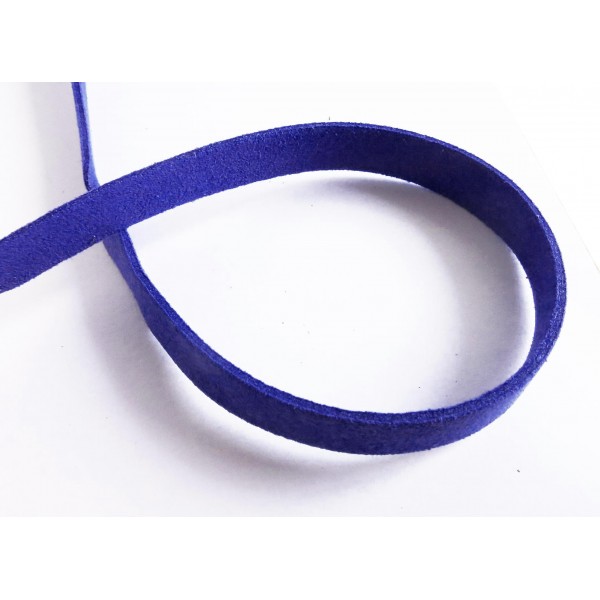 1m pflaumenblaues Kunstlederband 10mm x 1,5mm Wildlederoptik - Schmuckzubehör Lederband - Leisure-Beads DIY