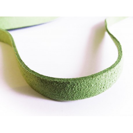 Leisure-Beads - 1m hellgrünes Kunstlederband 10mm x 1,5mm hellgrünes Schmuckband in Wildlederoptik für Armbänder - Schmuckzubehör Lederband